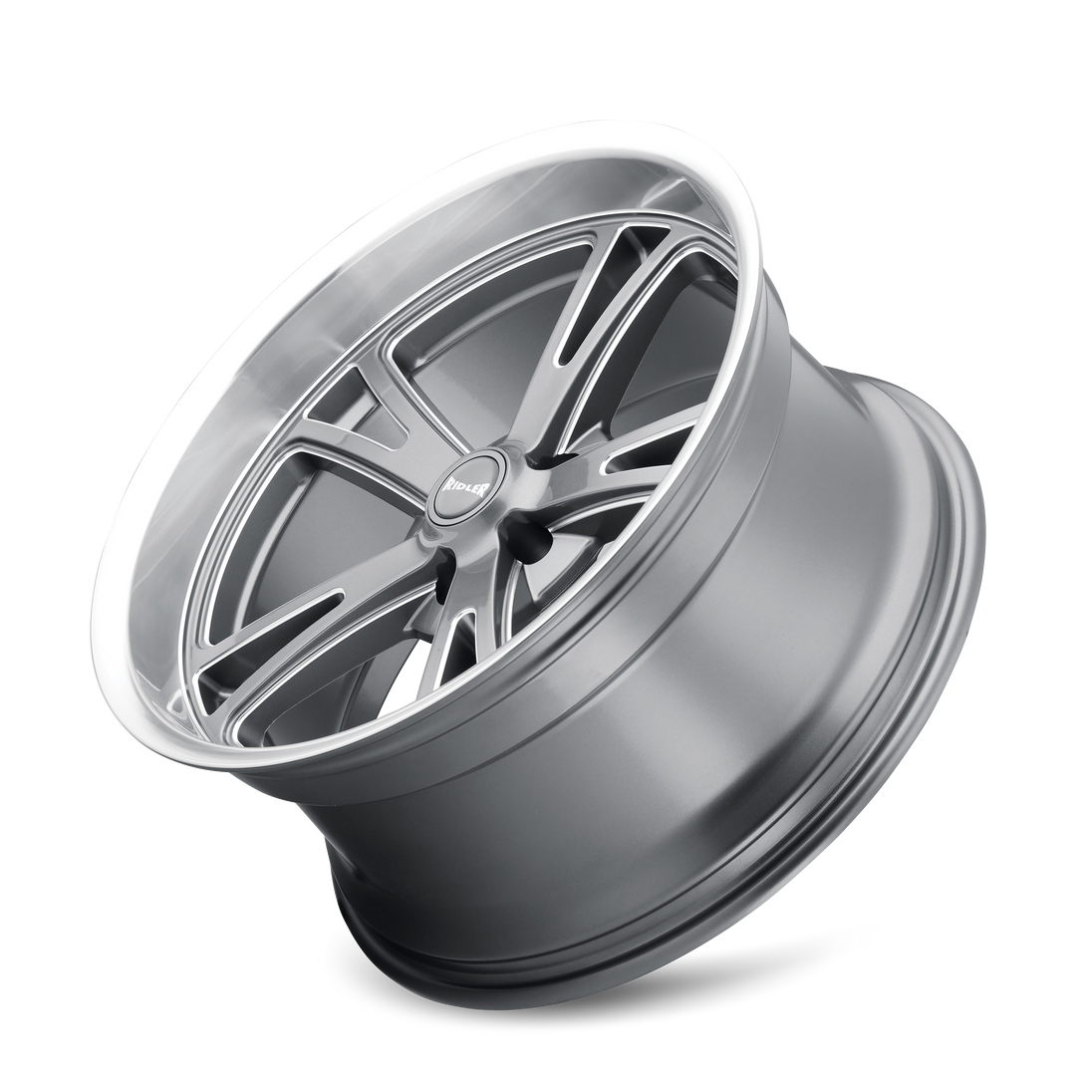 Ridler 606 Wheel – Gloss Grey/Milled w/ Spokes & Diamond Lip