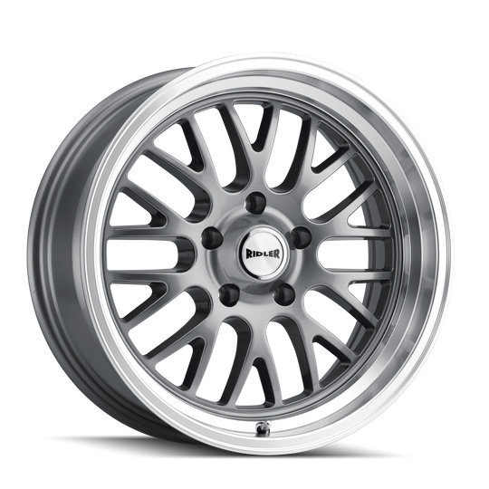 Ridler 607 Wheel – Grey w/ Machined Lip