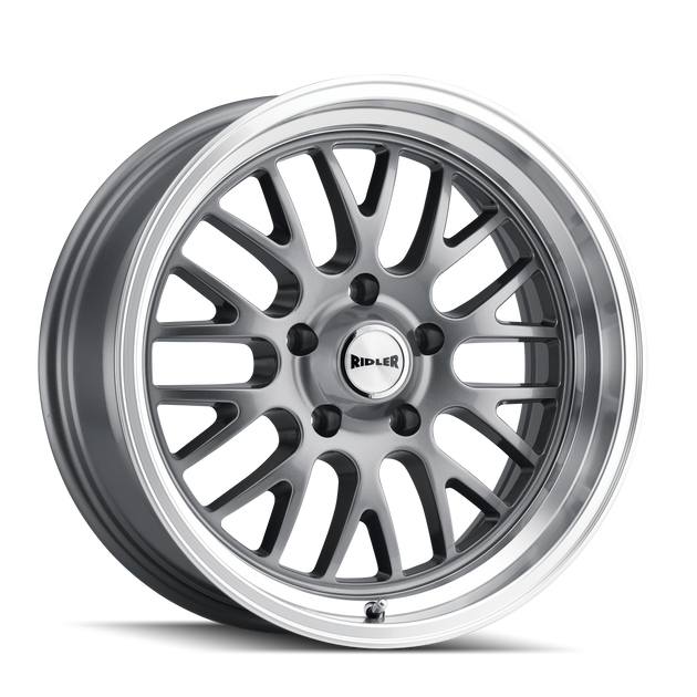 Ridler 607 Wheel – Grey w/ Machined Lip