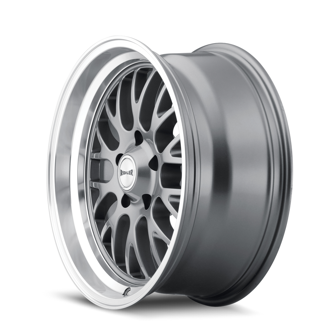 Ridler 607 Wheel – Grey w/ Machined Lip