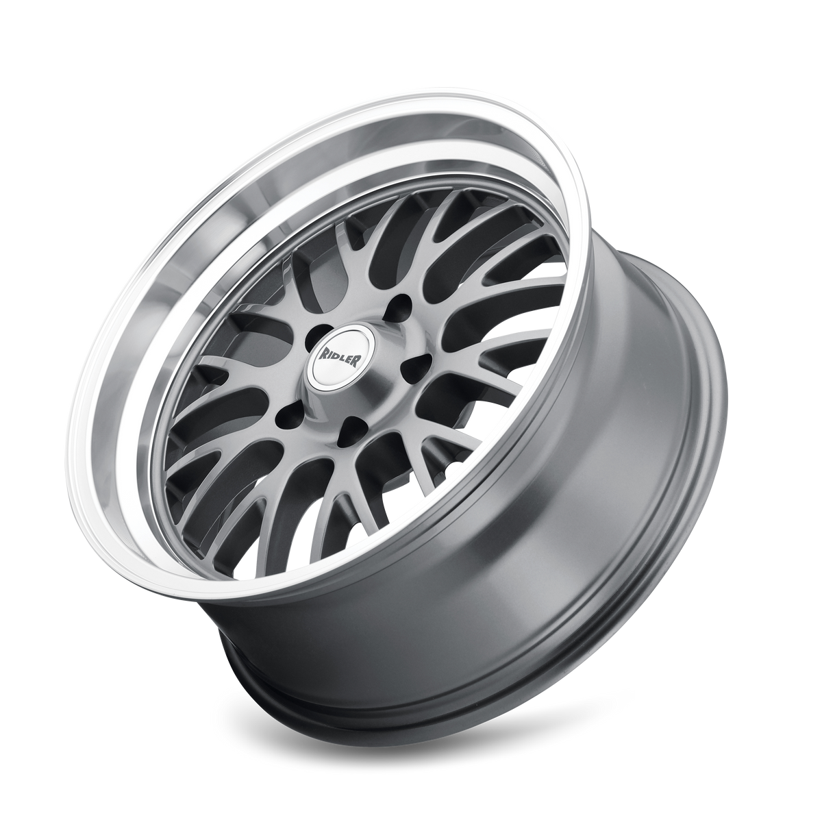 Ridler 607 Wheel – Grey w/ Machined Lip