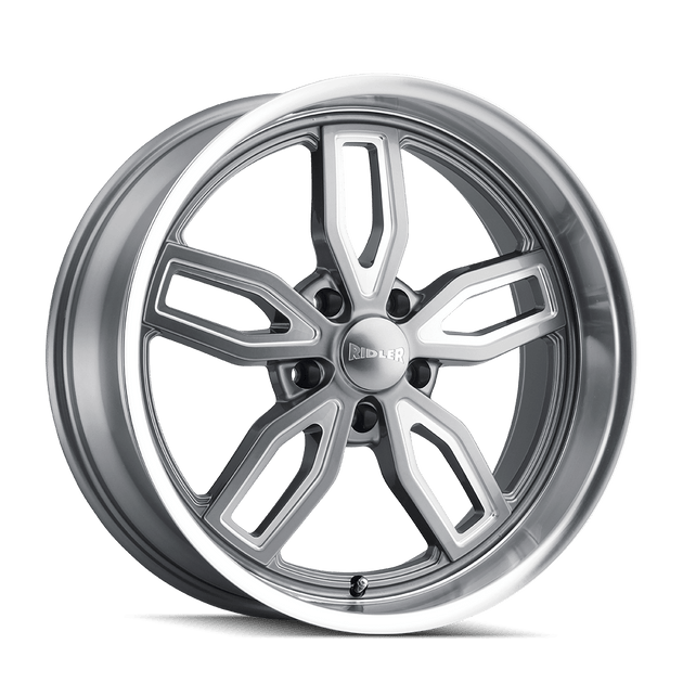 Ridler 608 Wheel – Gloss Grey/Milled with Machined Lip