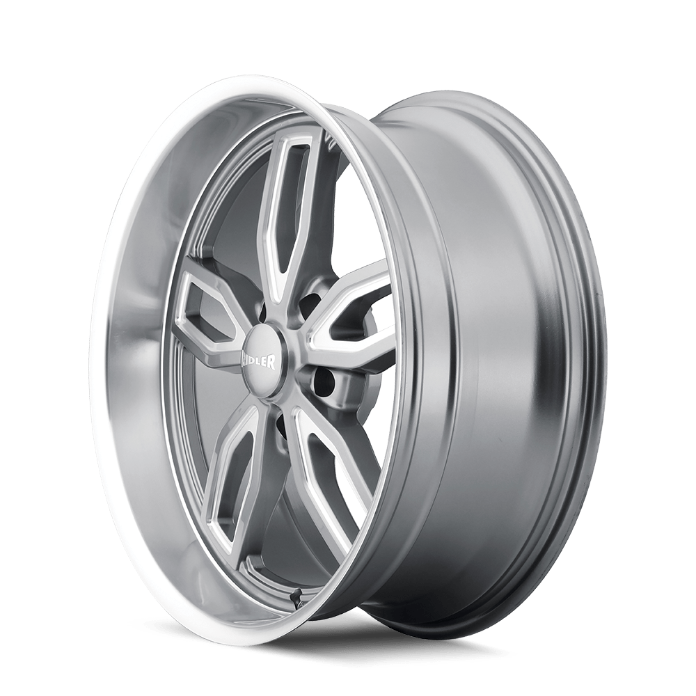 Ridler 608 Wheel – Gloss Grey/Milled with Machined Lip