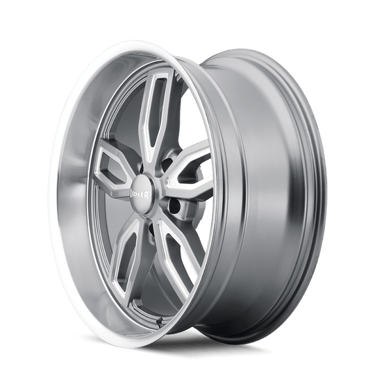 Ridler 608 Wheel – Gloss Grey/Milled with Machined Lip