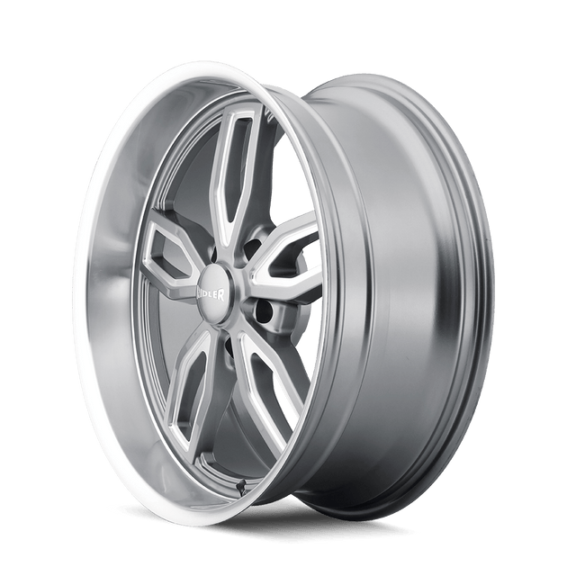 Ridler 608 Wheel – Gloss Grey/Milled with Machined Lip