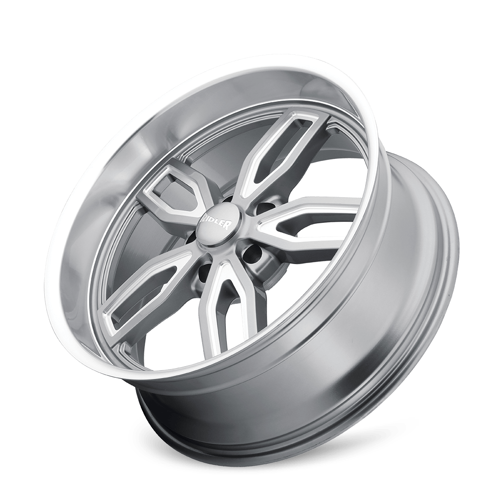 Ridler 608 Wheel – Gloss Grey/Milled with Machined Lip