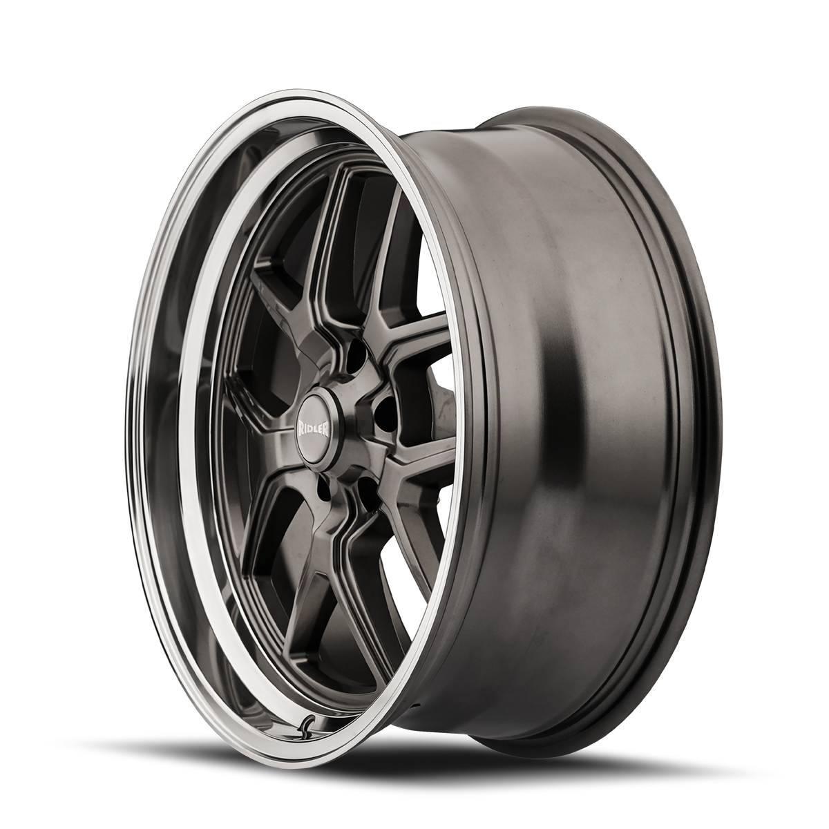 Ridler 610 Wheel – Gloss Grey with Polished Lip