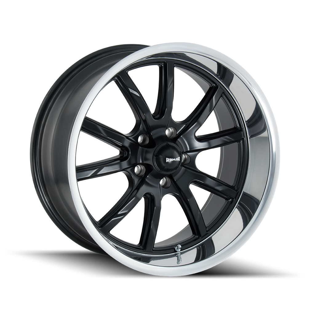 Ridler 650 Wheel – Matte Black / Polished Lip