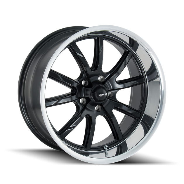 Ridler 650 Wheel – Matte Black / Polished Lip