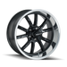 Ridler 650 Wheel – Matte Black / Polished Lip