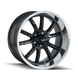 Ridler 650 Wheel – Matte Black / Polished Lip