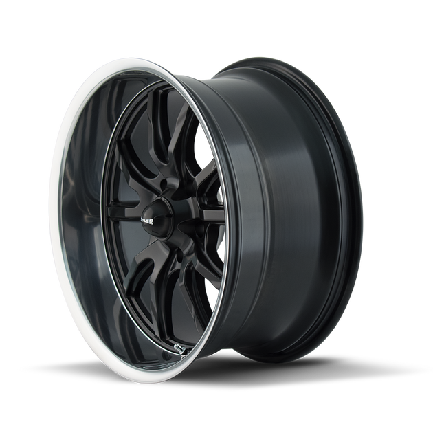 Ridler 650 Wheel – Matte Black / Polished Lip