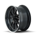 Ridler 650 Wheel – Matte Black / Polished Lip