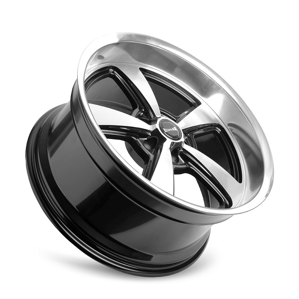 Ridler 652 Wheel – Gloss Black With Diamond Cut Face & Lip