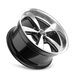 Ridler 652 Wheel – Gloss Black With Diamond Cut Face & Lip