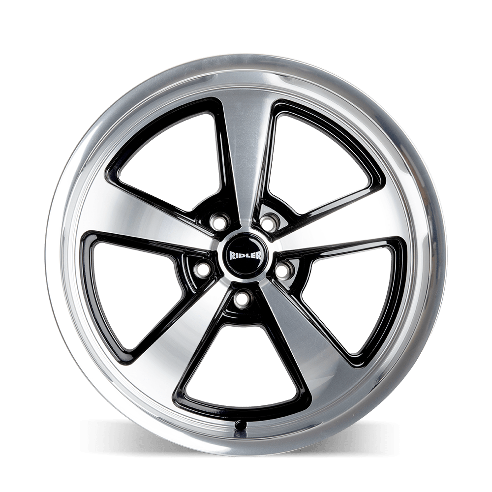 Ridler 652 Wheel – Gloss Black With Diamond Cut Face & Lip
