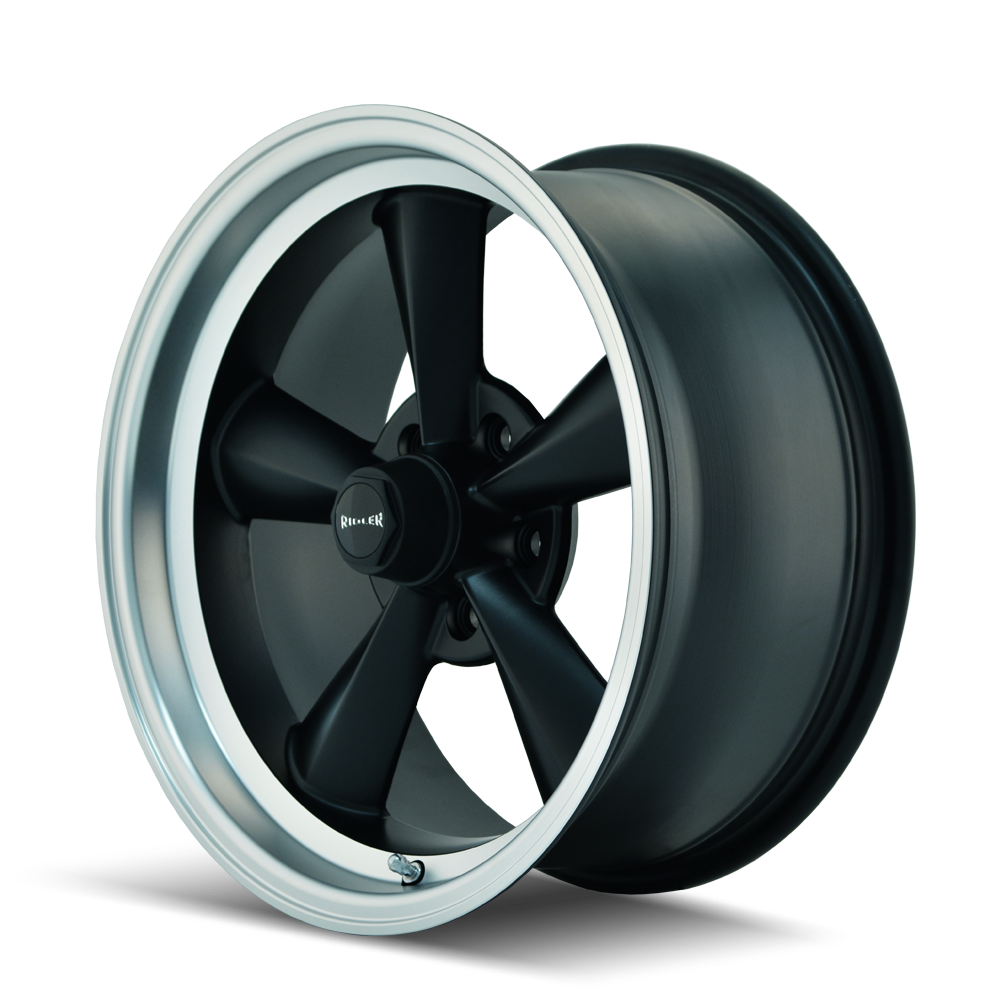 Ridler 675 Wheel – Matte Black / Machined Lip
