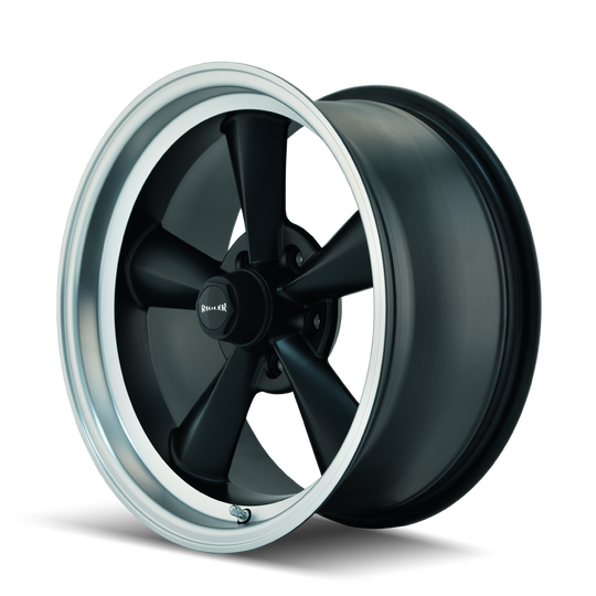 Ridler 675 Wheel – Matte Black / Machined Lip