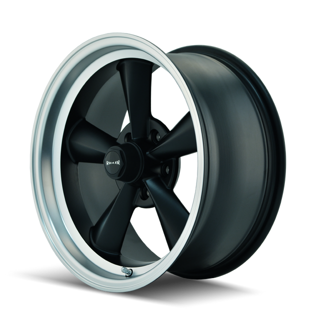 Ridler 675 Wheel – Matte Black / Machined Lip