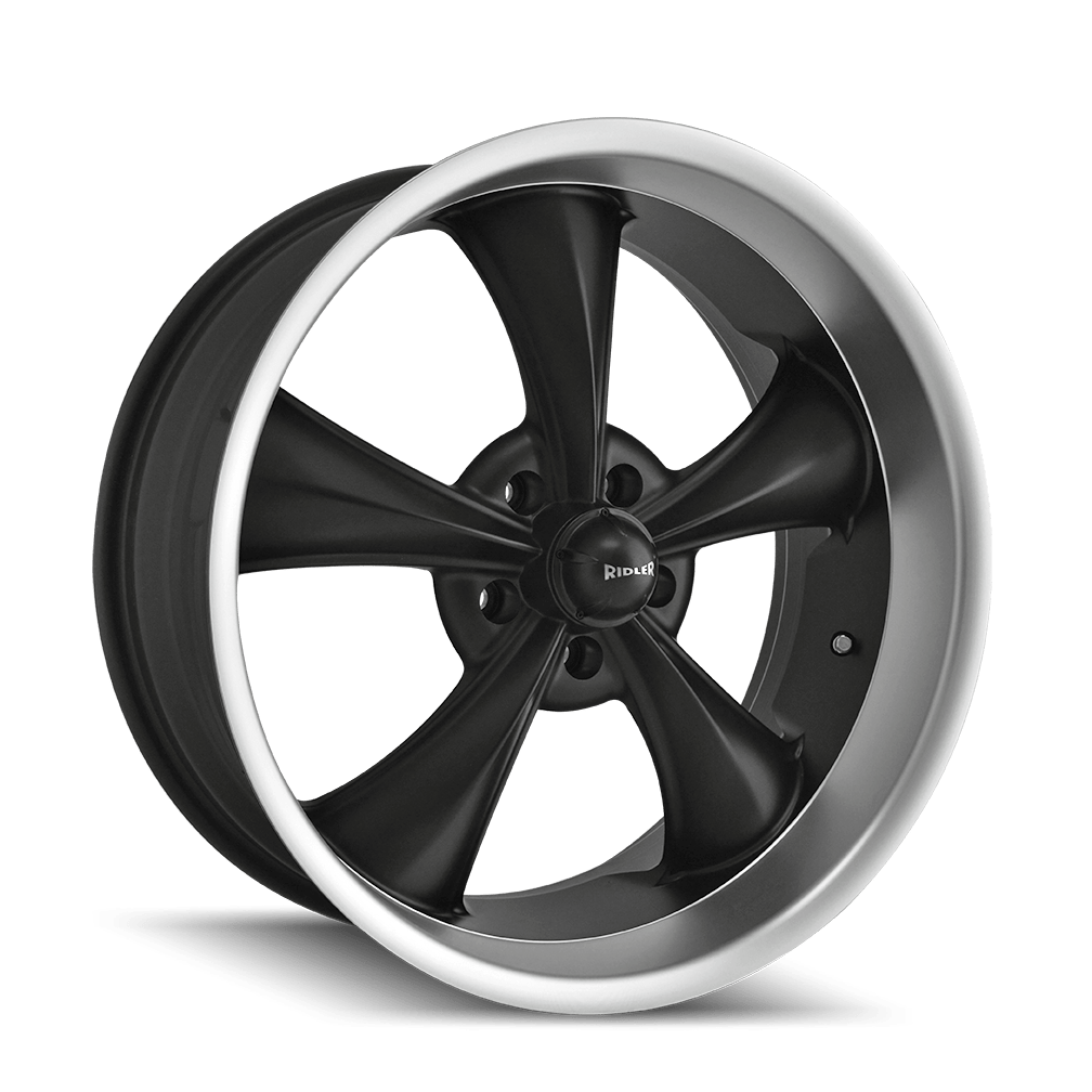 Ridler 695 Wheel – Matte Black / Machined Lip