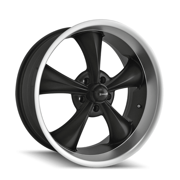 Ridler 695 Wheel – Matte Black / Machined Lip
