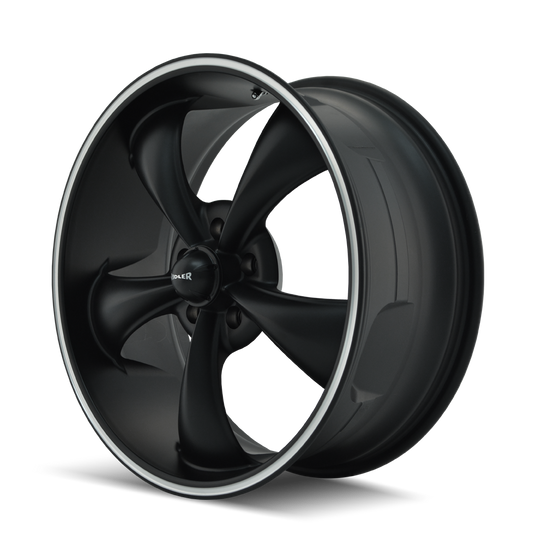Ridler 695 Wheel – Matte Black / Machined Lip