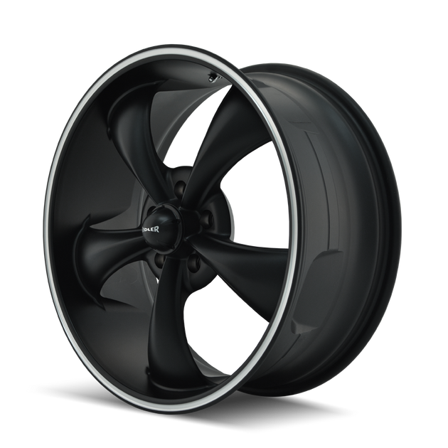 Ridler 695 Wheel – Matte Black / Machined Lip