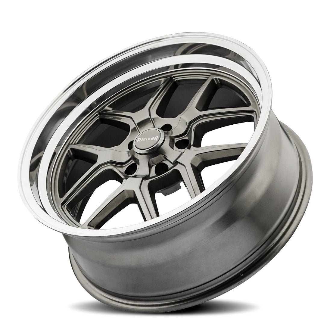 Ridler 610 Wheel – Gloss Grey with Polished Lip