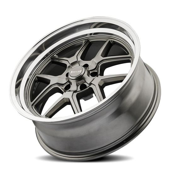 Ridler 610 Wheel – Gloss Grey with Polished Lip