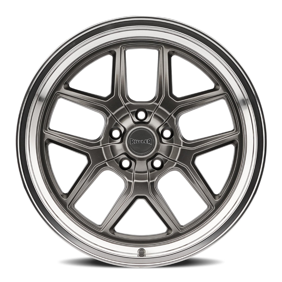 Ridler 610 Wheel – Gloss Grey with Polished Lip