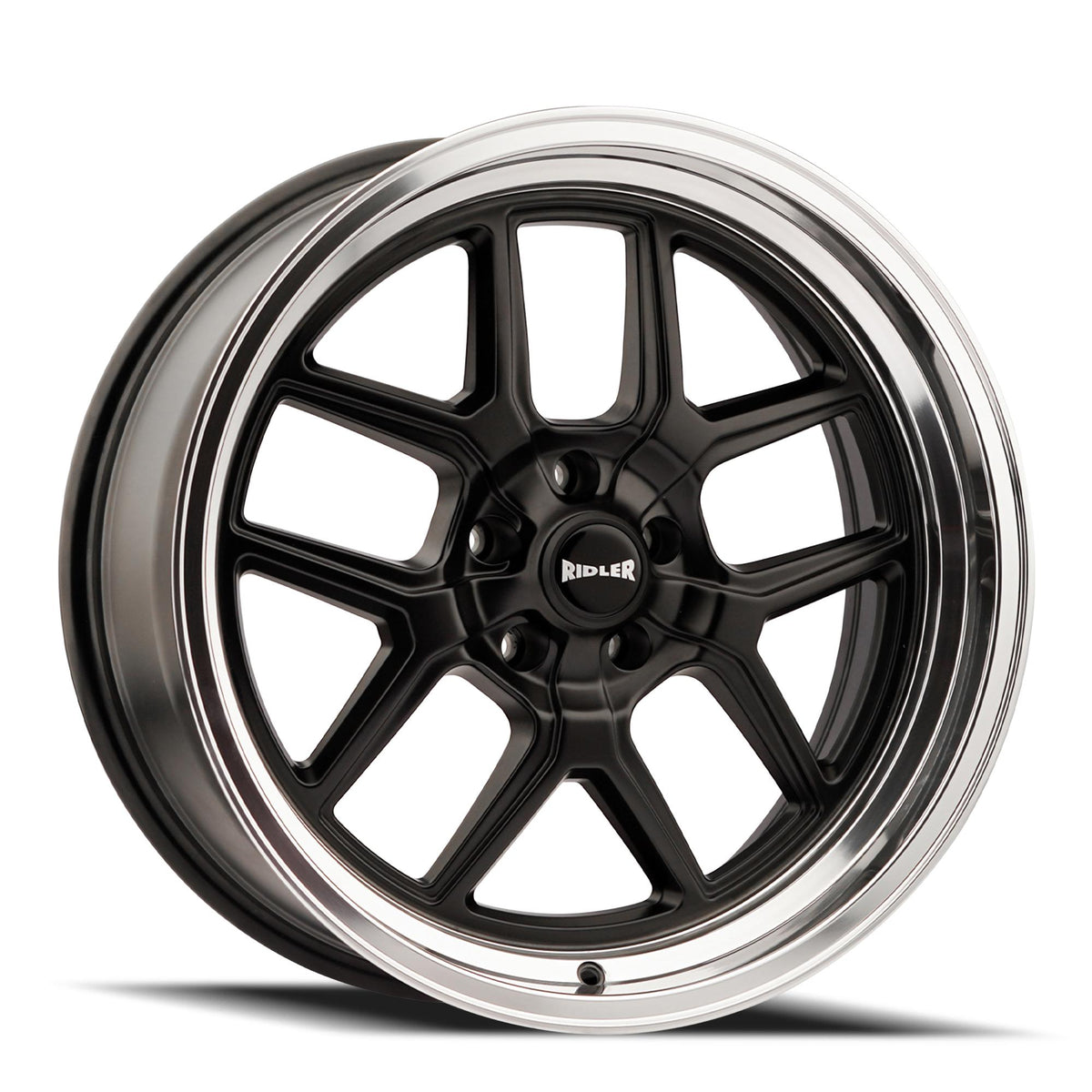Ridler 610 Wheel – Matte Black with Polished Lip