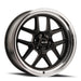 Ridler 610 Wheel – Matte Black with Polished Lip