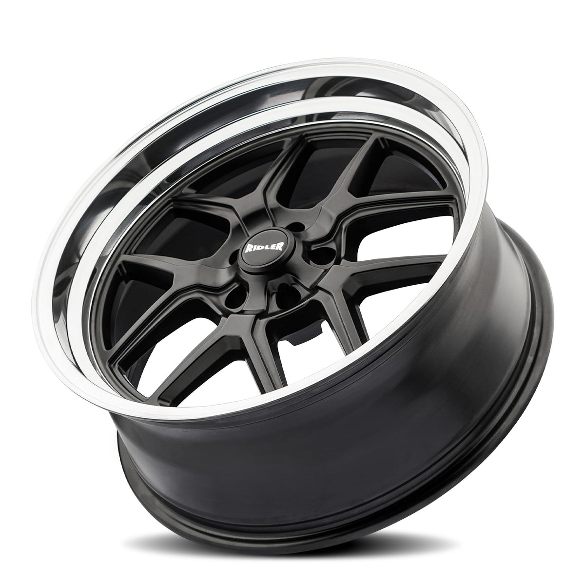 Ridler 610 Wheel – Matte Black with Polished Lip