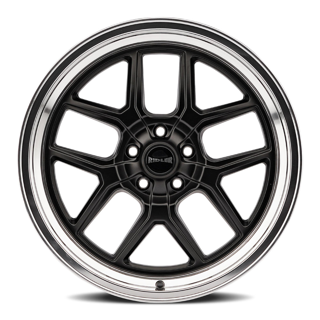 Ridler 610 Wheel – Matte Black with Polished Lip