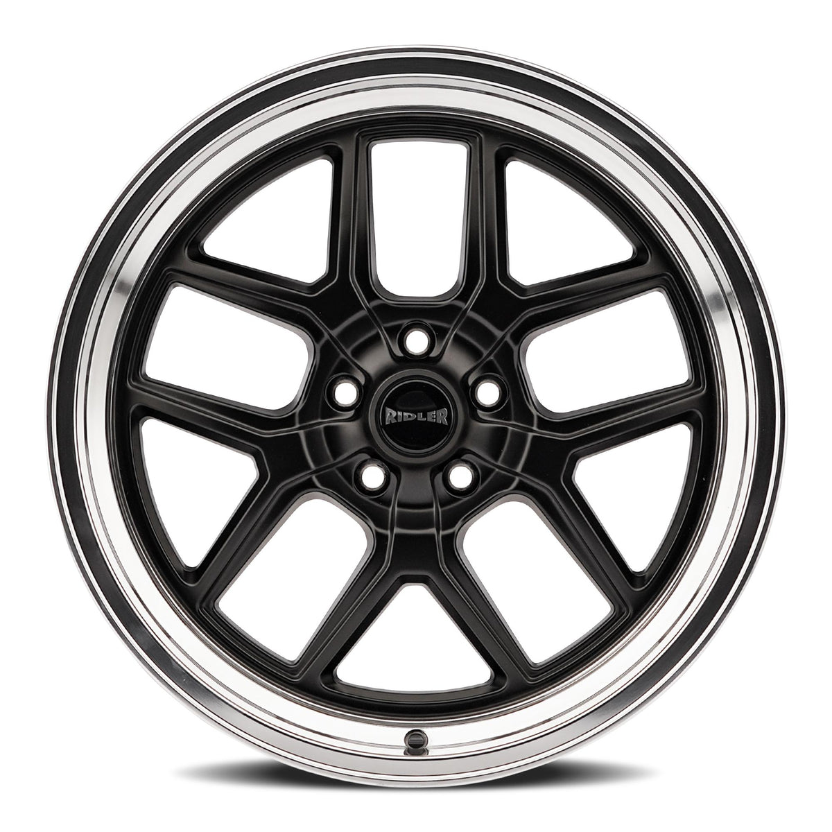 Ridler 610 Wheel – Matte Black with Polished Lip