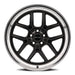 Ridler 610 Wheel – Matte Black with Polished Lip