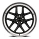 Ridler 610 Wheel – Matte Black with Polished Lip