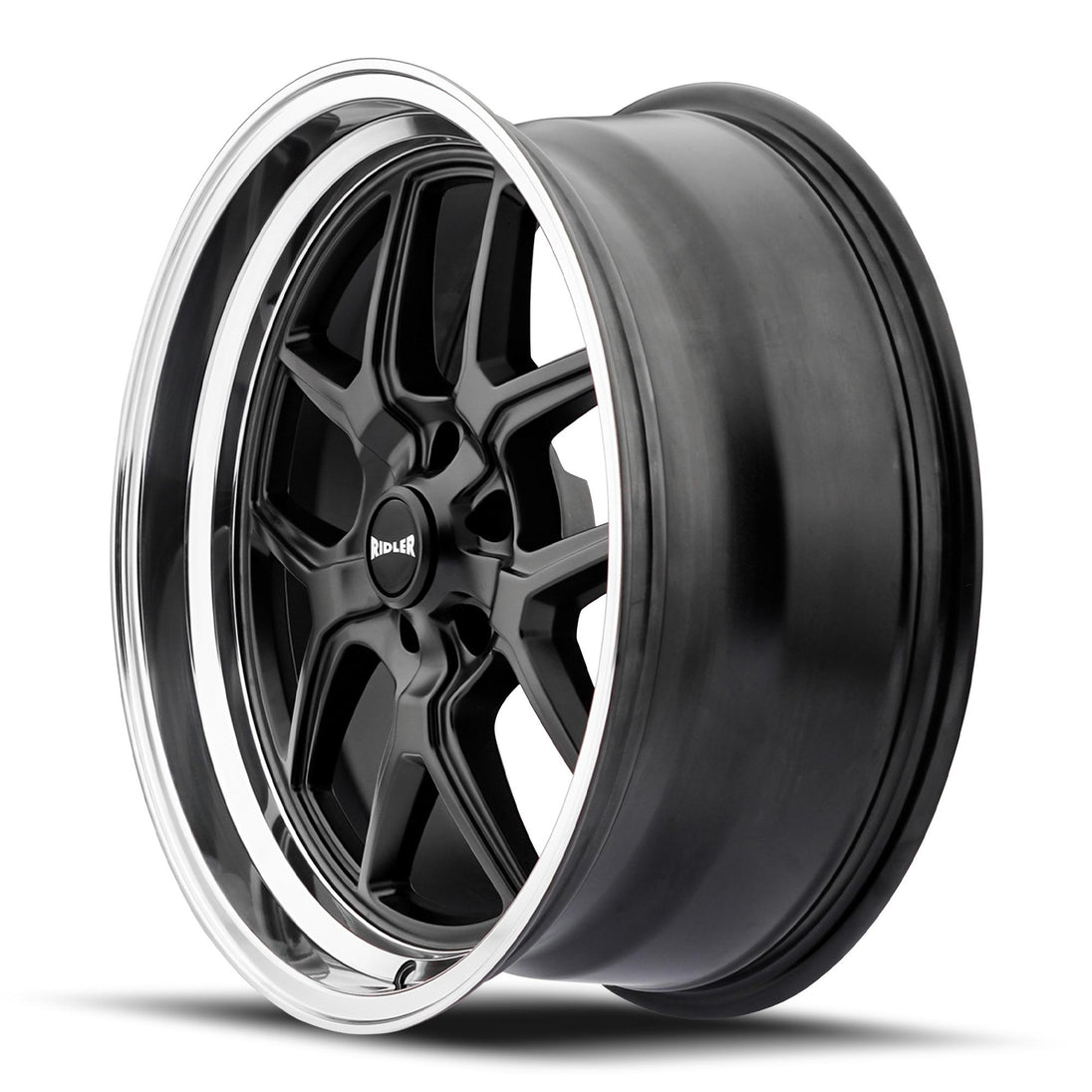 Ridler 610 Wheel – Matte Black with Polished Lip
