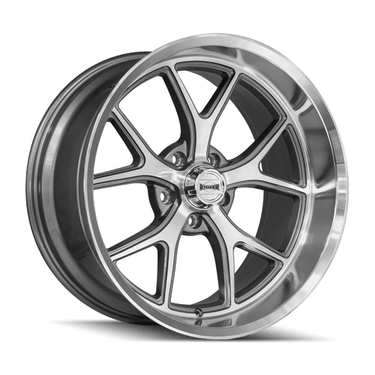 Ridler 661 Wheel – Gloss Grey with Diamond Cut Face and Lip