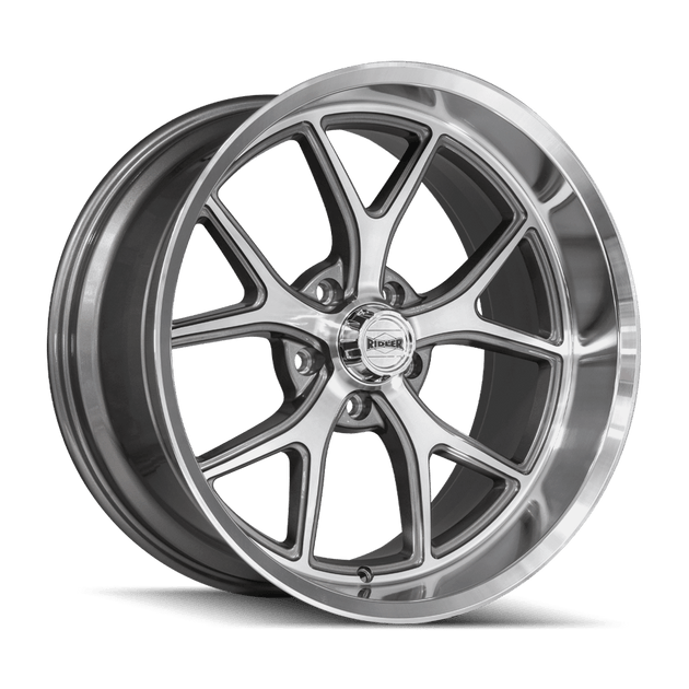Ridler 661 Wheel – Gloss Grey with Diamond Cut Face and Lip