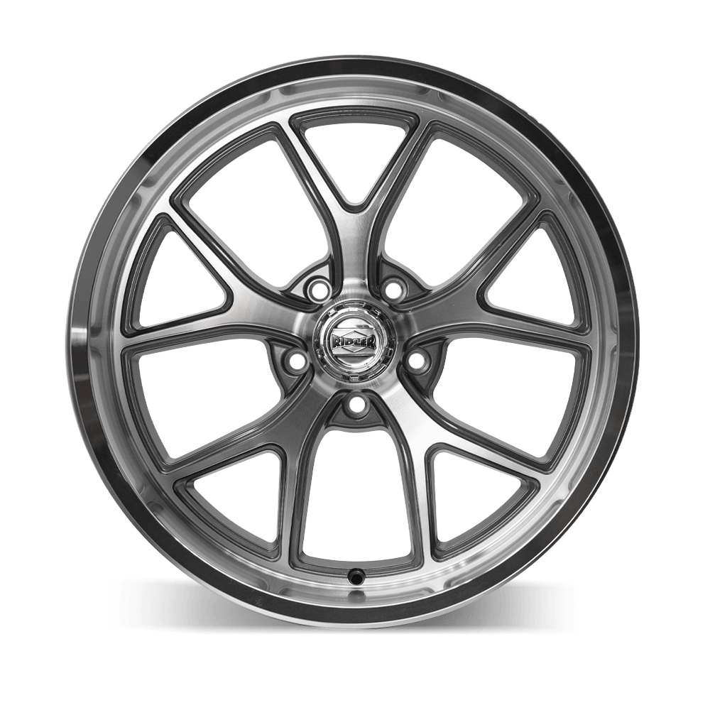 Ridler 661 Wheel – Gloss Grey with Diamond Cut Face and Lip