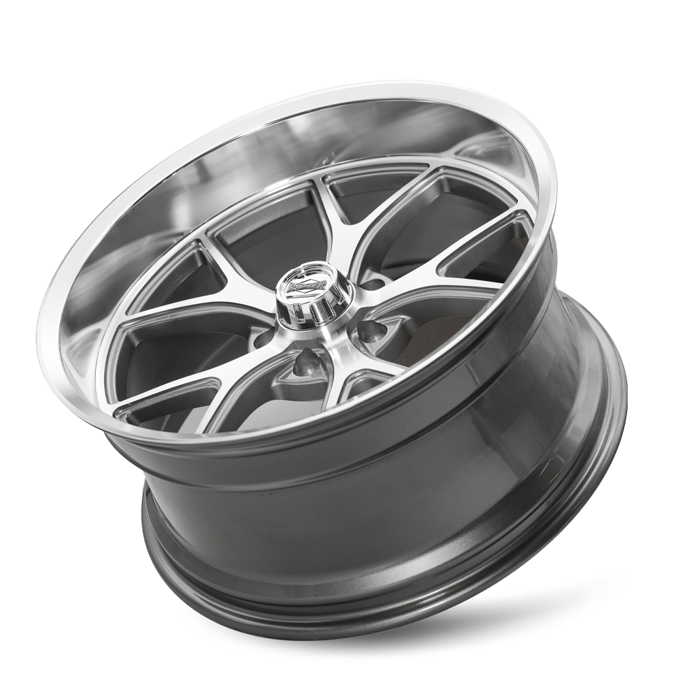 Ridler 661 Wheel – Gloss Grey with Diamond Cut Face and Lip