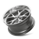 Ridler 661 Wheel – Gloss Grey with Diamond Cut Face and Lip