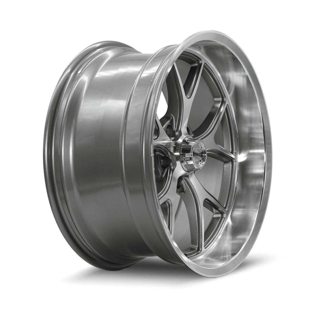 Ridler 661 Wheel – Gloss Grey with Diamond Cut Face and Lip