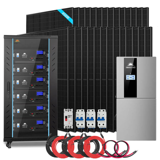 Sungold Power SGH-11N3E hybrid solar kit, 11.4kW split phase with 30.72kWh lithium battery and 28 x 440W solar panels