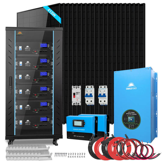 Sungold Power SGR-15K20E off-grid solar kit, 15000W 48V with 30.72kWh lithium battery and 20 x 415W solar panels