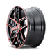 Touren TR79 3279BRT Wheel – Gloss Black with Red Tinted Face