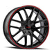Touren TR60 3260 Wheel – Black / Red Ring