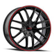 Touren TR60 3260 Wheel – Black / Red Ring