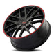 Touren TR60 3260 Wheel – Black / Red Ring
